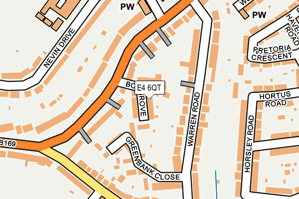 E4 6QT map - OS OpenMap – Local (Ordnance Survey)