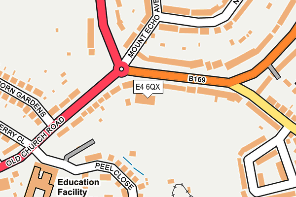 E4 6QX map - OS OpenMap – Local (Ordnance Survey)