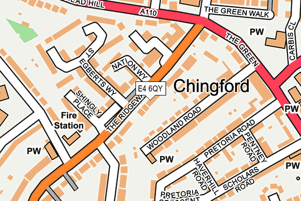 E4 6QY map - OS OpenMap – Local (Ordnance Survey)