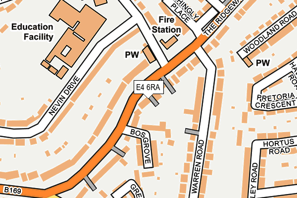 E4 6RA map - OS OpenMap – Local (Ordnance Survey)