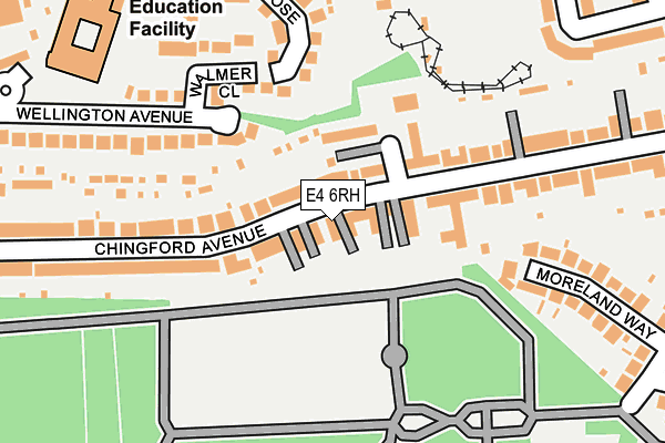 E4 6RH map - OS OpenMap – Local (Ordnance Survey)