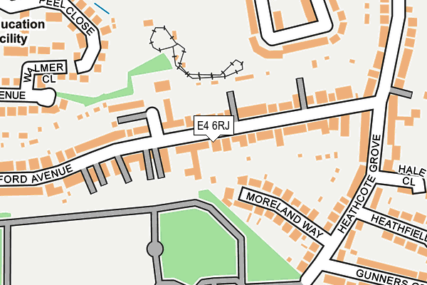 E4 6RJ map - OS OpenMap – Local (Ordnance Survey)
