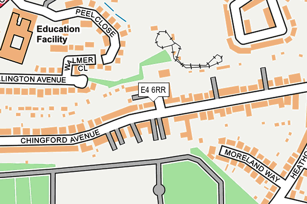 E4 6RR map - OS OpenMap – Local (Ordnance Survey)