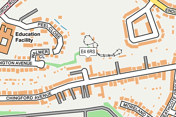 E4 6RS map - OS OpenMap – Local (Ordnance Survey)