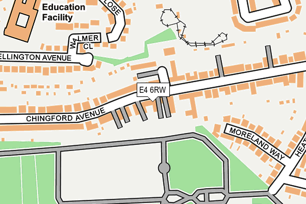 E4 6RW map - OS OpenMap – Local (Ordnance Survey)