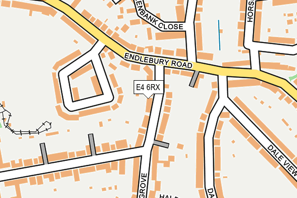 E4 6RX map - OS OpenMap – Local (Ordnance Survey)