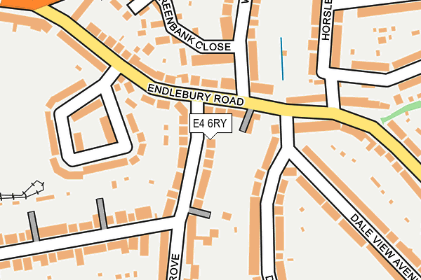 E4 6RY map - OS OpenMap – Local (Ordnance Survey)