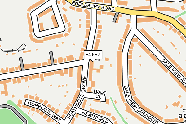 E4 6RZ map - OS OpenMap – Local (Ordnance Survey)