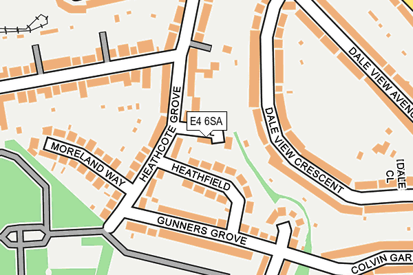 E4 6SA map - OS OpenMap – Local (Ordnance Survey)