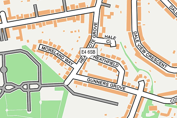 E4 6SB map - OS OpenMap – Local (Ordnance Survey)