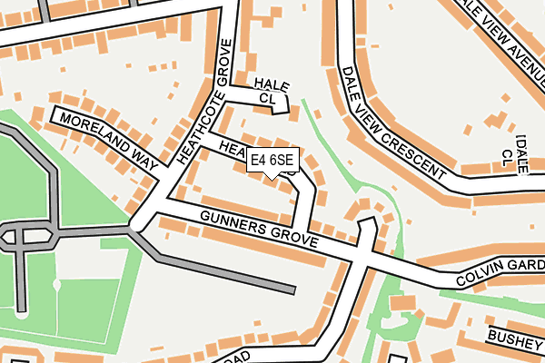 E4 6SE map - OS OpenMap – Local (Ordnance Survey)