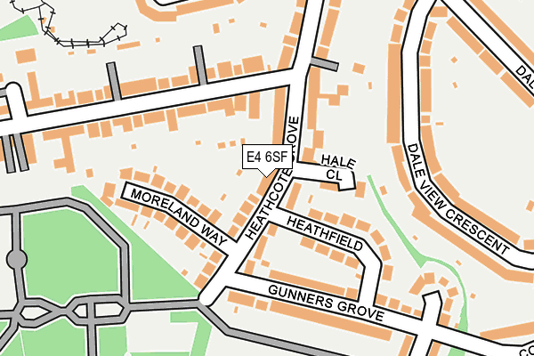 E4 6SF map - OS OpenMap – Local (Ordnance Survey)