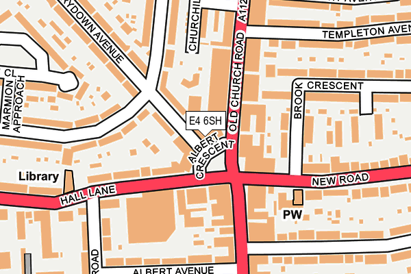 E4 6SH map - OS OpenMap – Local (Ordnance Survey)