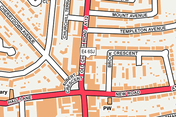 E4 6SJ map - OS OpenMap – Local (Ordnance Survey)