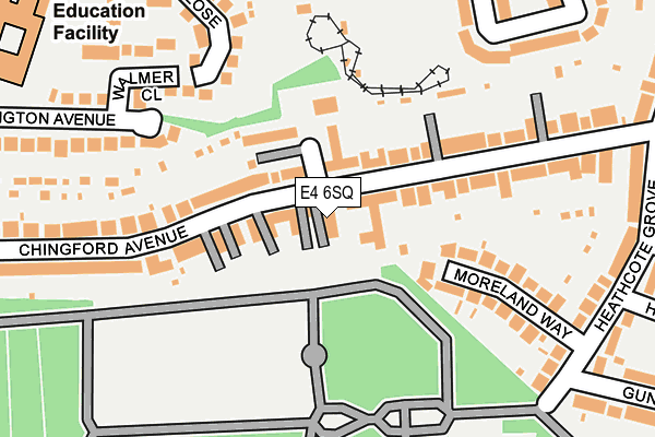 E4 6SQ map - OS OpenMap – Local (Ordnance Survey)