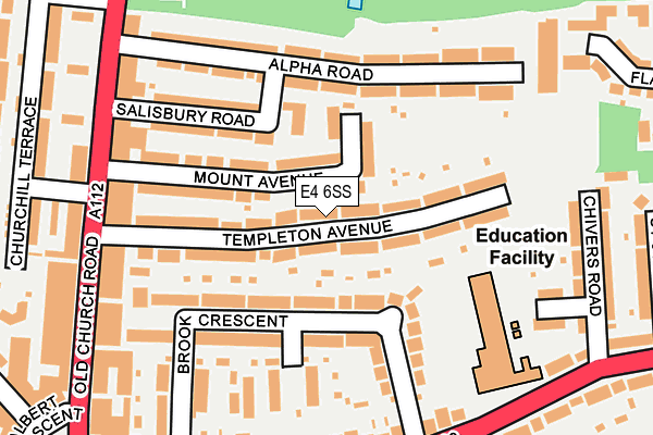 E4 6SS map - OS OpenMap – Local (Ordnance Survey)