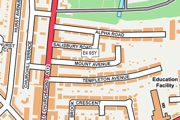 E4 6SY map - OS OpenMap – Local (Ordnance Survey)