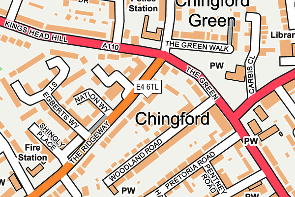 E4 6TL map - OS OpenMap – Local (Ordnance Survey)