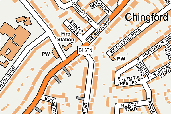 E4 6TN map - OS OpenMap – Local (Ordnance Survey)