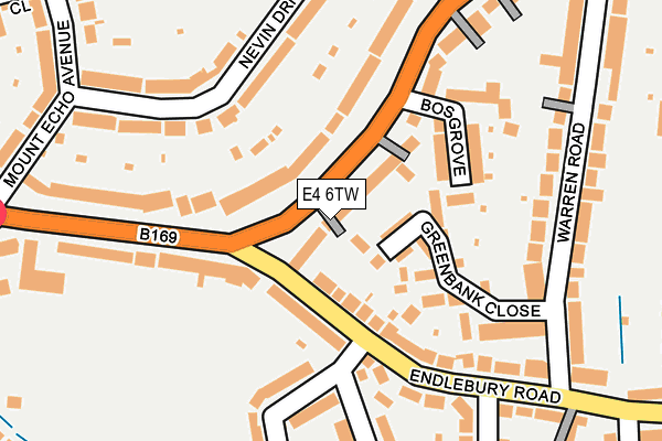 E4 6TW map - OS OpenMap – Local (Ordnance Survey)