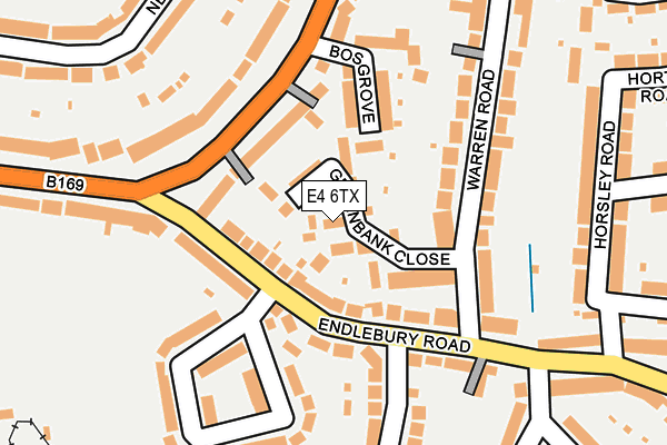 E4 6TX map - OS OpenMap – Local (Ordnance Survey)