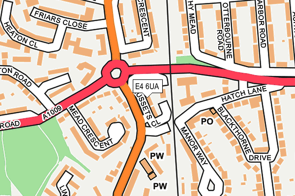 E4 6UA map - OS OpenMap – Local (Ordnance Survey)