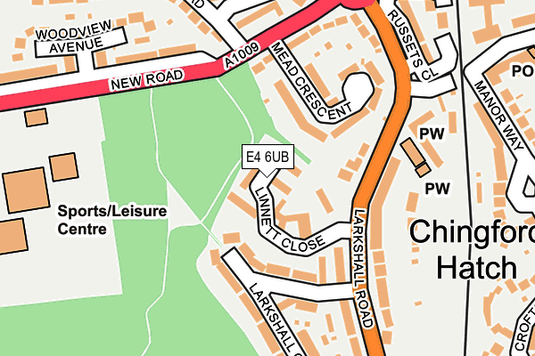 E4 6UB map - OS OpenMap – Local (Ordnance Survey)