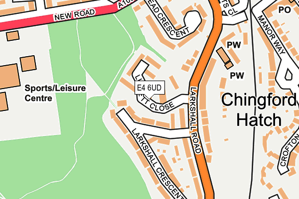 E4 6UD map - OS OpenMap – Local (Ordnance Survey)