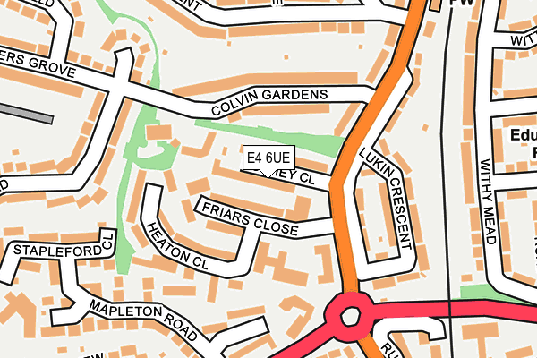 E4 6UE map - OS OpenMap – Local (Ordnance Survey)