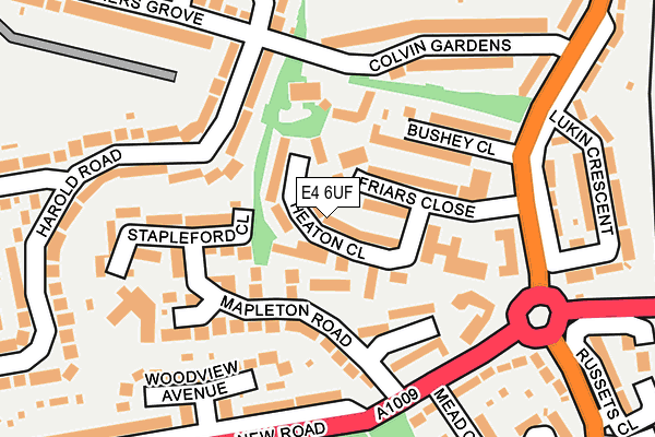 E4 6UF map - OS OpenMap – Local (Ordnance Survey)