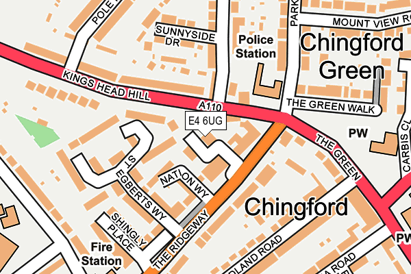 E4 6UG map - OS OpenMap – Local (Ordnance Survey)