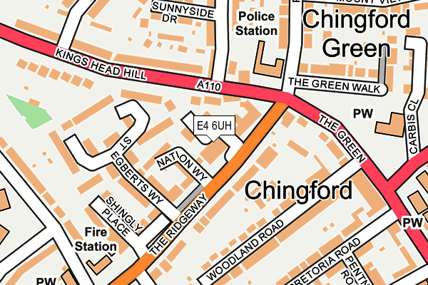 E4 6UH map - OS OpenMap – Local (Ordnance Survey)