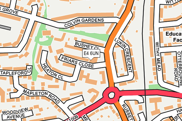 E4 6UN map - OS OpenMap – Local (Ordnance Survey)