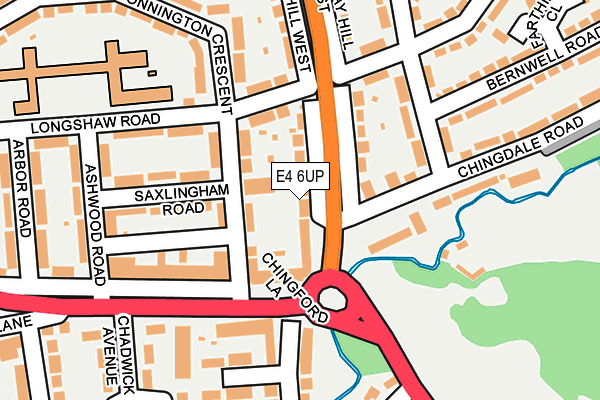 E4 6UP map - OS OpenMap – Local (Ordnance Survey)