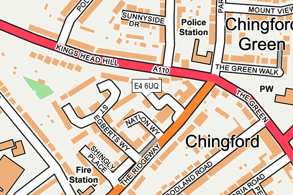 E4 6UQ map - OS OpenMap – Local (Ordnance Survey)