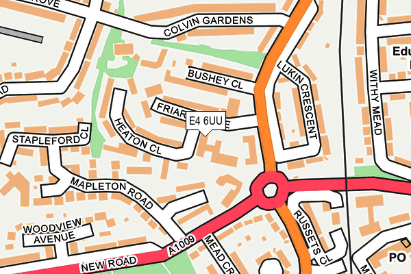 E4 6UU map - OS OpenMap – Local (Ordnance Survey)