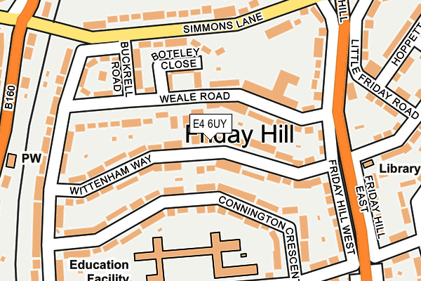 E4 6UY map - OS OpenMap – Local (Ordnance Survey)