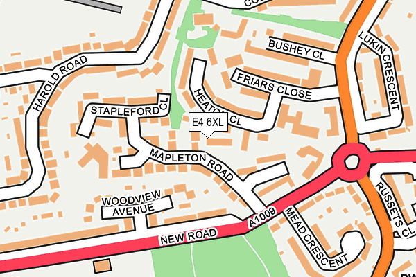 E4 6XL map - OS OpenMap – Local (Ordnance Survey)