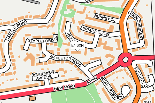 E4 6XN map - OS OpenMap – Local (Ordnance Survey)