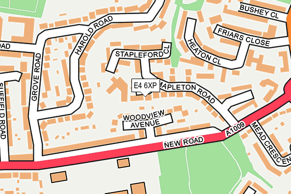 E4 6XP map - OS OpenMap – Local (Ordnance Survey)