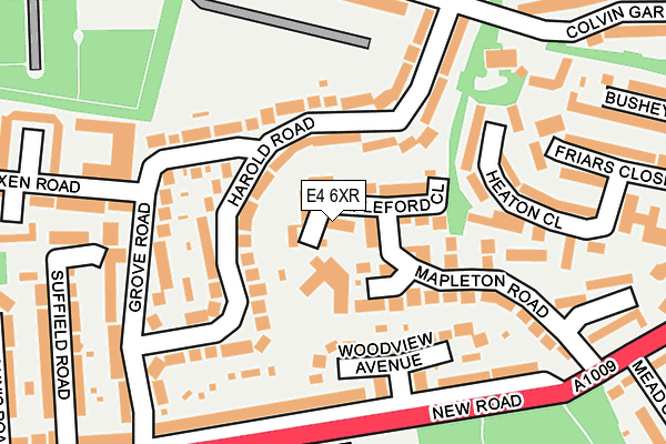 E4 6XR map - OS OpenMap – Local (Ordnance Survey)