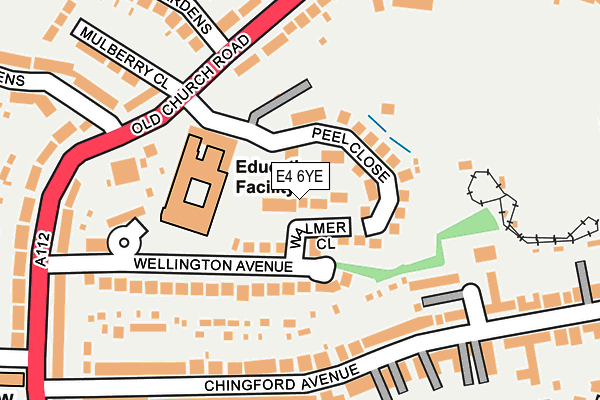 E4 6YE map - OS OpenMap – Local (Ordnance Survey)