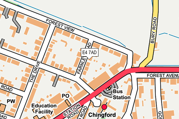 E4 7AD map - OS OpenMap – Local (Ordnance Survey)