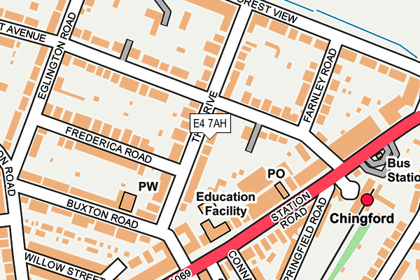 E4 7AH map - OS OpenMap – Local (Ordnance Survey)