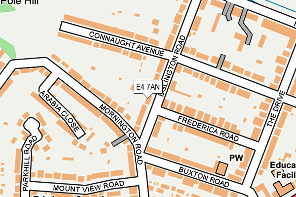 E4 7AN map - OS OpenMap – Local (Ordnance Survey)