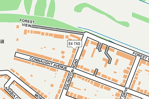 E4 7AS map - OS OpenMap – Local (Ordnance Survey)