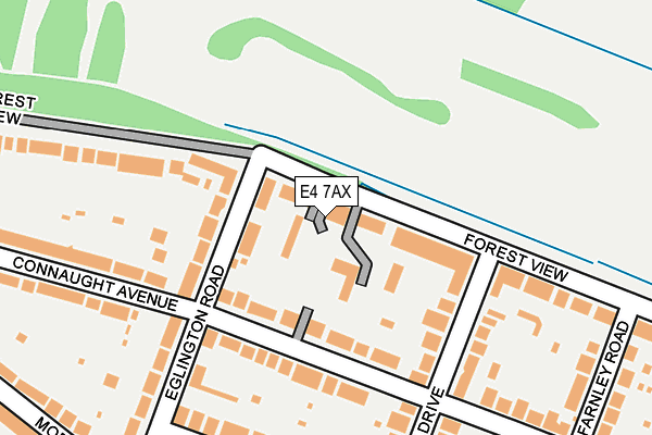 E4 7AX map - OS OpenMap – Local (Ordnance Survey)