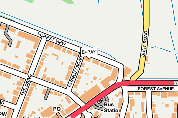 E4 7AY map - OS OpenMap – Local (Ordnance Survey)