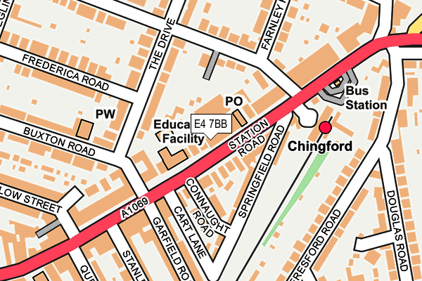 E4 7BB map - OS OpenMap – Local (Ordnance Survey)