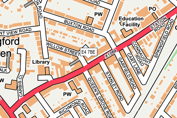 E4 7BE map - OS OpenMap – Local (Ordnance Survey)